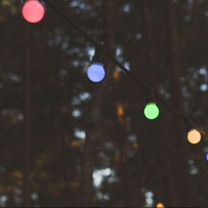 LED RGB Spoljni niz STRING 13 m 15xLED/0,5W/230V IP44 + daljinski upravljač