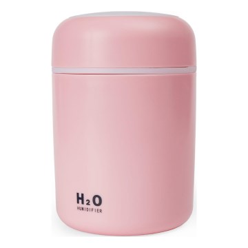 LED RGB ultrazvučni aroma difuzer i ovlaživač vazduha LED/2W 300ml ružičasta