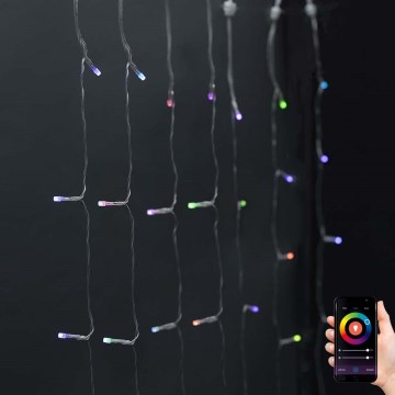 LED RGB zavesa 180xLED/7 funkcija 6m IP65 Wi-Fi Tuya