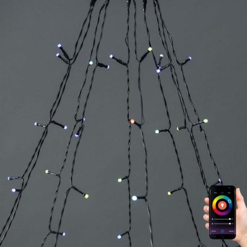 LED RGB zavesa 240xLED/11 funkcija 8 m IP65 Wi-Fi Tuya
