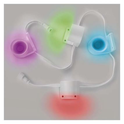 LED RGBIC+CCT dekorativni lanac sa spot osvetljenjem GoSmart - proširenje 4xLED/7W/230V 85 cm Wi-Fi Tuya