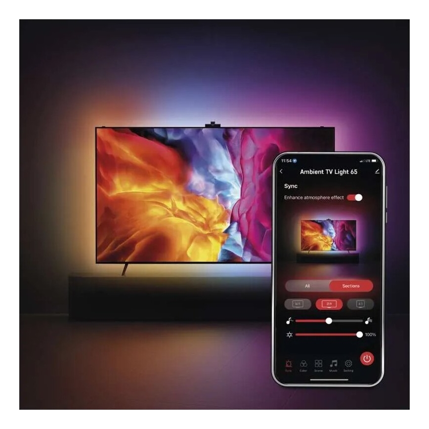 LED RGBIC traka za TV GoSmart LED/24W/230V 65“