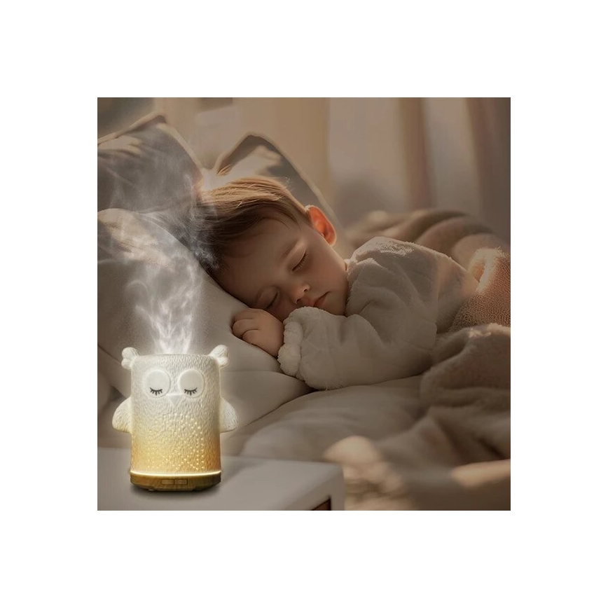 LED RGBW Aroma difuzer LED/8W/230V 100 ml sova