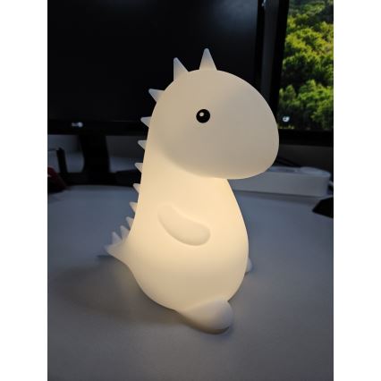 LED RGBW dečija dodirna lampa LED/1W/5V USB 1200 mAh dinosaurus