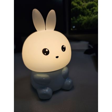 LED RGBW dečija dodirna lampa LED/1W/5V USB 1200 mAh zec