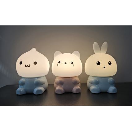 LED RGBW dečija dodirna lampa LED/1W/5V USB 1200 mAh zec