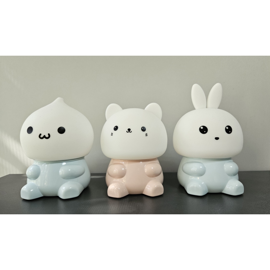 LED RGBW dečija dodirna lampa LED/1W/5V USB 1200 mAh zec