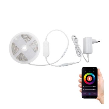 LED RGBW Kupatilska prigušiva traka LED/12,5W/12V IP65 5m Wi-Fi Tuya