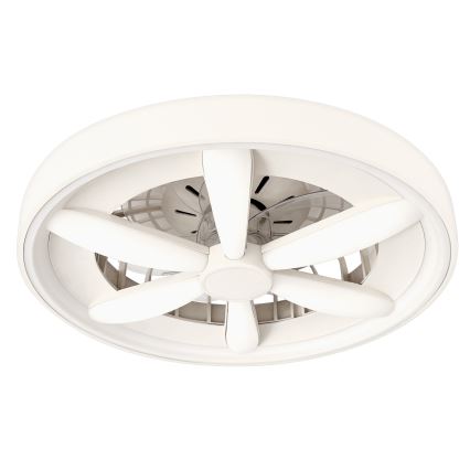 LED RGBW prigušiva plafonska svetiljka sa ventilatorom MALAWI LED/48W/230V 3000-6500K bela + daljinski upravljač