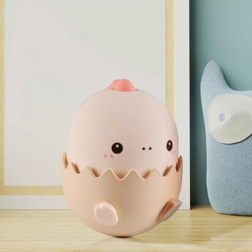 LED RGBW prigušiva dečija dodirna lampa BABY DINO LED/0,75W/5V USB 1200 mAh ružičasta