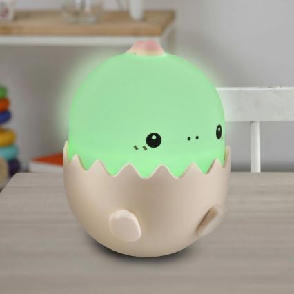 LED RGBW prigušiva dečija dodirna lampa BABY DINO LED/0,75W/5V USB 1200 mAh ružičasta