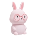 LED RGBW prigušiva dečija dodirna lampa FLORKA LED/1W/5V USB 1200 mAh, ružičasta u obliku zeca