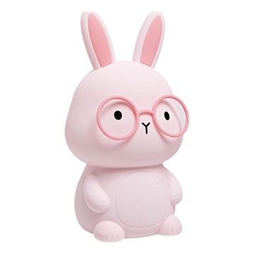 LED RGBW prigušiva dečija dodirna lampa FLORKA LED/1W/5V USB 1200 mAh, ružičasta u obliku zeca