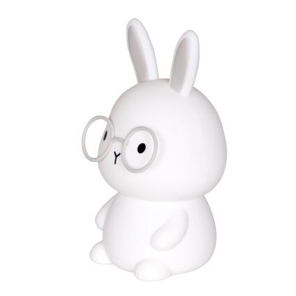 LED RGBW prigušiva dečija dodirna lampa FLORKA LED/1W/5V USB 1200 mAh zec bela/siva