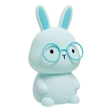 LED RGBW prigušiva dečija dodirna lampa FLORKA LED/1W/5V USB 1200 mAh zečić plava