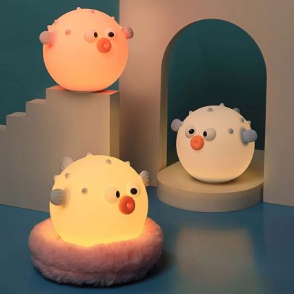 LED RGBW prigušiva dečja dodirna lampa HELA LED/1W/5V USB 1200 mAh ružičasta ribica
