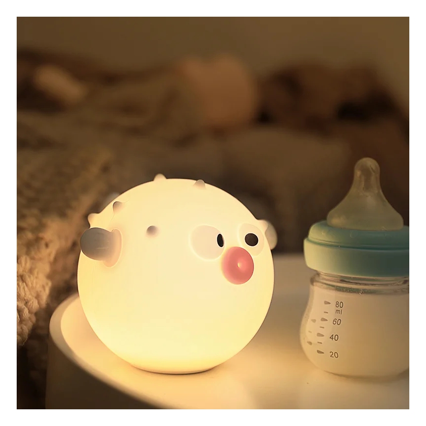 LED RGBW prigušiva dečja dodirna lampa HELA LED/1W/5V USB 1200 mAh ružičasta ribica
