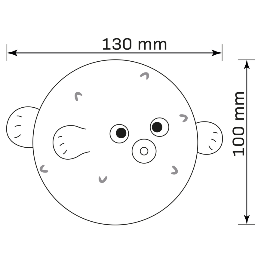 LED RGBW prigušiva dečja dodirna lampa HELA LED/1W/5V USB 1200 mAh ružičasta ribica