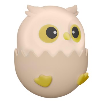 LED RGBW prigušiva dečja dodirna lampa OWL LED/1W/5V USB 1200 mAh ružičasta sova