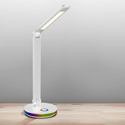 LED RGBW prigušiva dodirna stona lampa NEPTUN LED/7W/230V bela