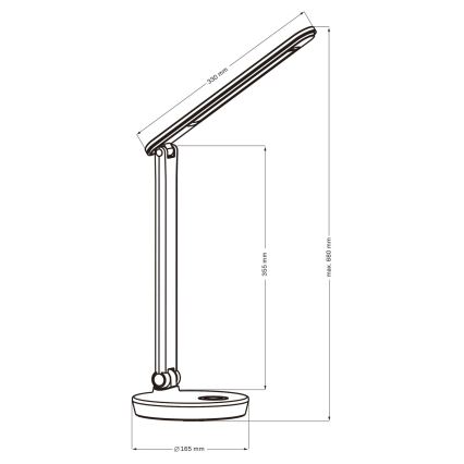 LED RGBW prigušiva dodirna stona lampa NEPTUN LED/7W/230V bela
