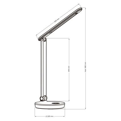 LED RGBW prigušiva dodirna stona lampa NEPTUN LED/7W/230V crna