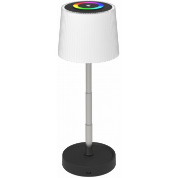LED RGBW prigušiva dodirna stona lampa za spoljašnju upotrebu, punjiva, LED/2W/5V, IP44, 1200 mAh, siva