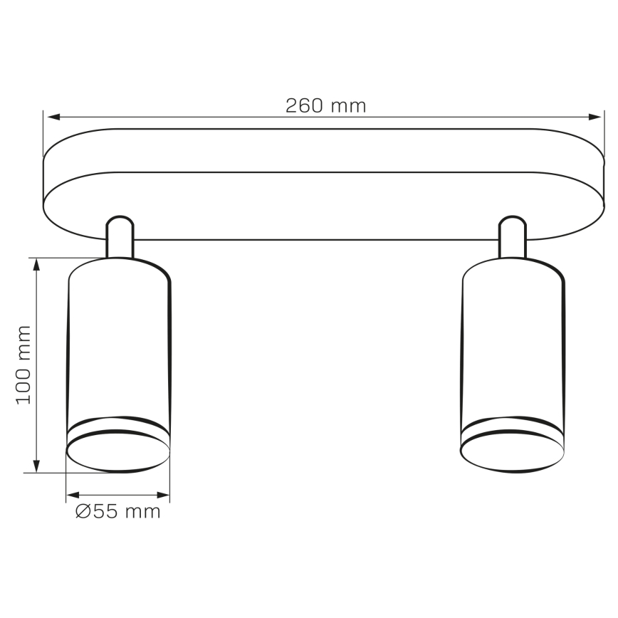 LED RGBW prigušiva kupatilsko spot svetlo TURYN 2xGU10/6,5W/230V 2700-6500K Wi-Fi IP44 belo