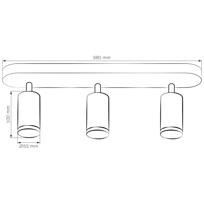 LED RGBW prigušiva kupatilsko ugradno tačkasto svetlo TURYN 3xGU10/4,8W/230V 3000K IP44 bela + daljinski upravljač