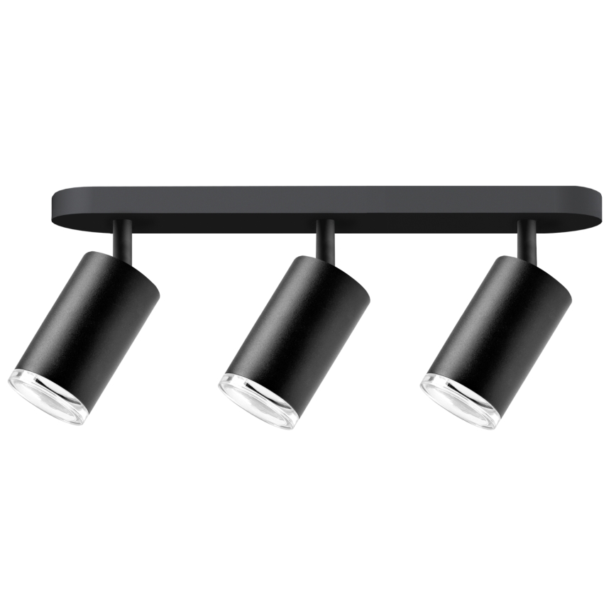 LED RGBW prigušiva kupatilska spot lampa TURYN 3xGU10/4,8W/230V 3000K IP44 crna + daljinski upravljač