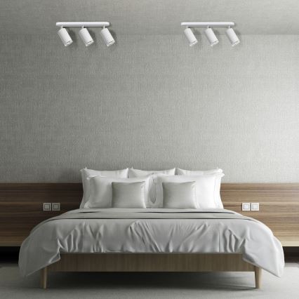 LED RGBW prigušiva kupatilsko ugradno tačkasto svetlo TURYN 3xGU10/6W/230V 3000K IP44 bela + daljinski upravljač