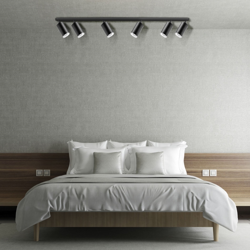 LED RGBW prigušiva kupatilska spot svetiljka TURYN 6xGU10/6,5W/230V 2700-6500K Wi-Fi IP44 crna