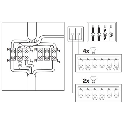 LED RGBW prigušiva kupatilska spot svetiljka TURYN 6xGU10/6,5W/230V 2700-6500K Wi-Fi IP44 crna