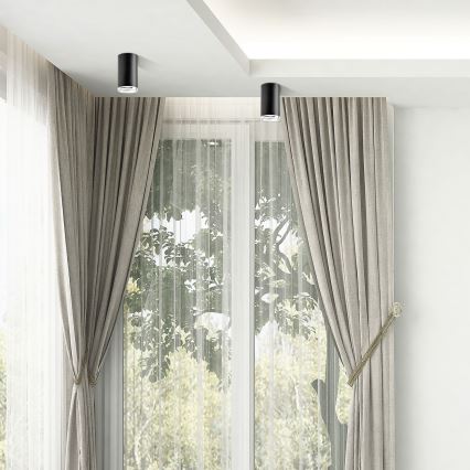 LED RGBW prigušiva kupatilska tačkasta lampa TURYN 1xGU10/4,8W/230V 3000K IP44 crna + daljinski upravljač