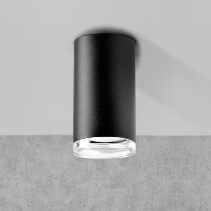 LED RGBW prigušiva kupatilska tačkasta lampa TURYN 1xGU10/4,8W/230V 3000K IP44 crna + daljinski upravljač