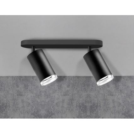 LED RGBW prigušiva kupatilska spot svetiljka TURYN 2xGU10/6,5W/230V 2700-6500K Wi-Fi IP44 crna