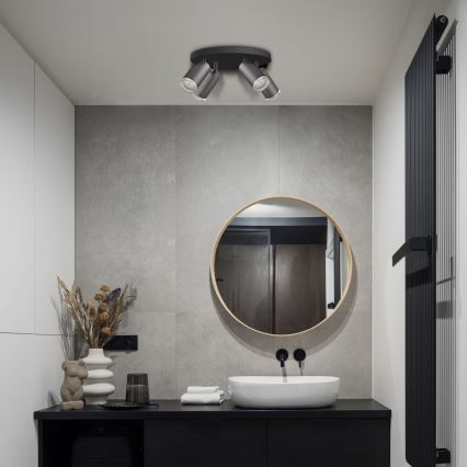 LED RGBW prigušiva kupatilska ugradna spot svetiljka TURYN 4xGU10/6,5W/230V 2700-6500K Wi-Fi IP44 crna