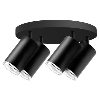 LED RGBW prigušiva kupatilska ugradna spot svetiljka TURYN 4xGU10/6,5W/230V 2700-6500K Wi-Fi IP44 crna