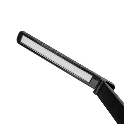 LED RGBW prigušiva dodirna stona lampa sa bežičnim punjenjem, LCD displejem i USB portom MAGNUS LED/6W/5V 3000-6500K crna