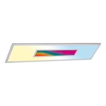 LED RGBW prigušiva panel LED/20W/230V 3000-6500K 25x100 cm srebrna + daljinski upravljač