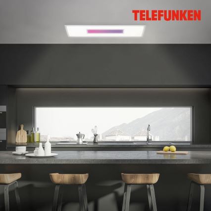LED RGBW prigušiva panel LED/20W/230V 3000-6500K 25x100 cm srebrna + daljinski upravljač
