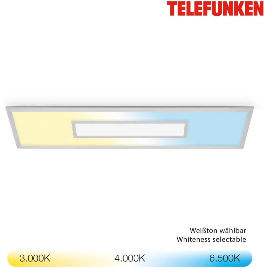 LED RGBW prigušiva panel LED/20W/230V 3000-6500K 25x100 cm srebrna + daljinski upravljač