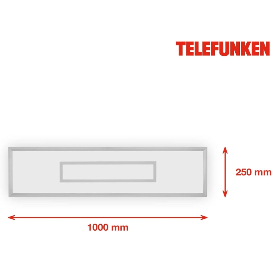 LED RGBW prigušiva panel LED/20W/230V 3000-6500K 25x100 cm srebrna + daljinski upravljač