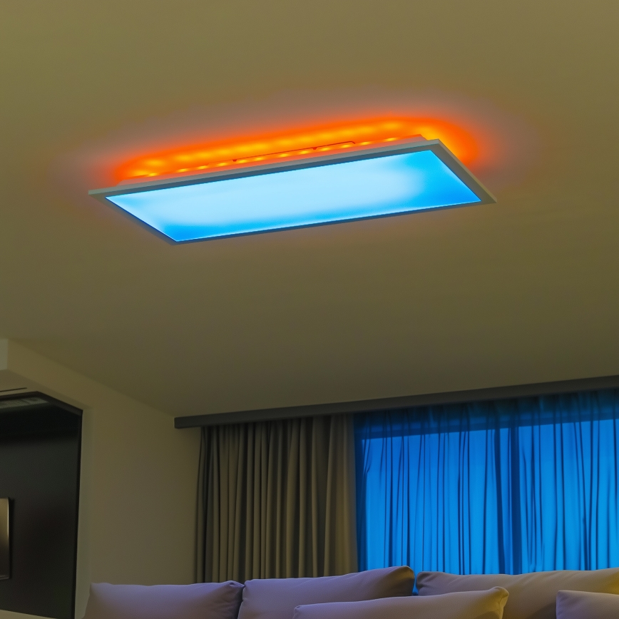 LED RGBW prigušiva nadgradni plafonski panel LED/22W/230V 2700-6500K 29,5x59,5 cm + daljinski upravljač