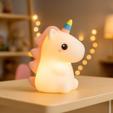 LED RGBW prigušiva punjivo dečje dodirno noćno svetlo UNICORN LED/1W/5V 1200 mAh