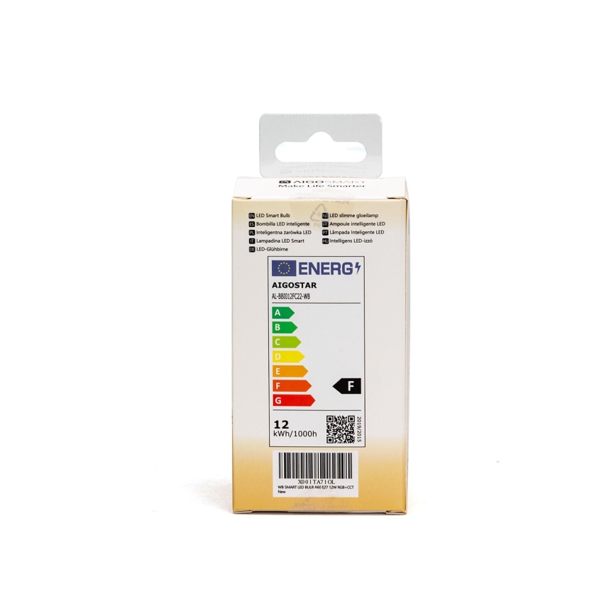 LED RGBW prigušiva sijalica A60 E27/12W/230V 2700-6500K Wi-Fi - Aigostar