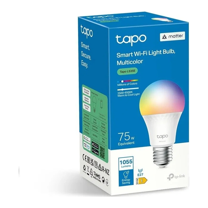 LED RGBW prigušiva sijalica MATTER A60 E27/8,6W/230V 2500-6500K Wi-Fi - TP-Link