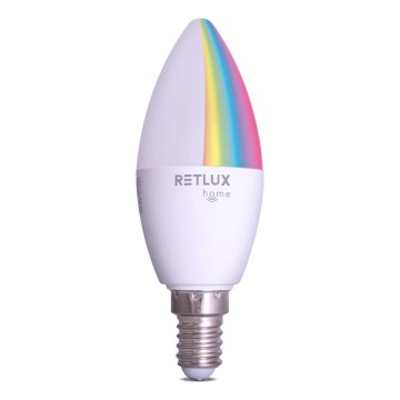 LED RGBW prigušiva sijalica C37 E14/4,5W/230V 2700-6500K Wi-Fi Tuya