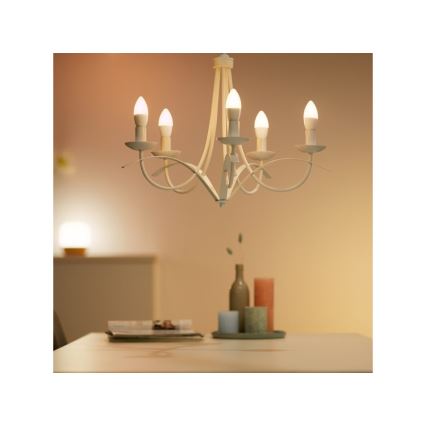 LED RGBW prigušiva sijalica C37 E14/4,9W/230V 2200-6500K CRI 90 Wi-Fi -WiZ