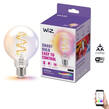 LED RGBW prigušiva sijalica G95 E27/6,3W/230V 2200-6500K Wi-Fi - WiZ